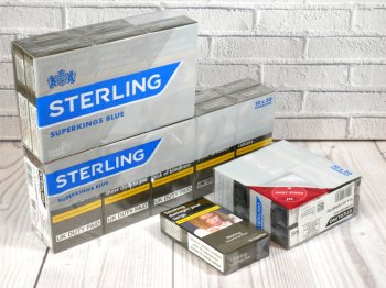 Sterling Blue Superking Cigarettes 10 cartons