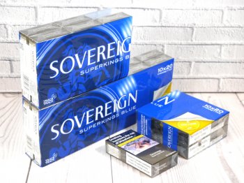 Sovereign Blue Superking cigarettes 10 cartons